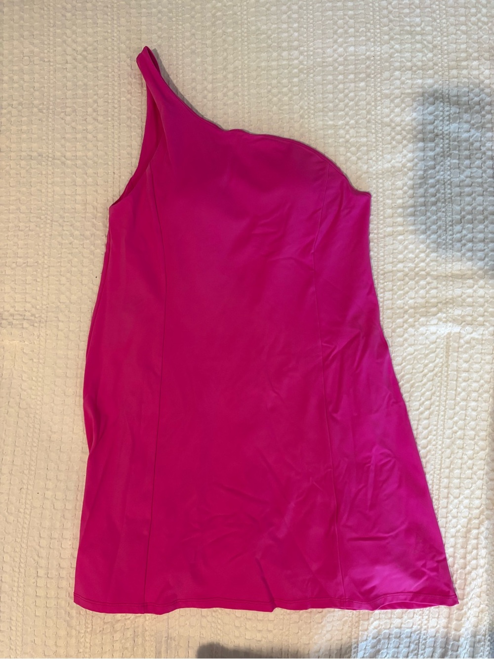 One-Shoulder Magenta Athletic Dress